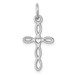 14K White Gold Laser Designed Cross Pendant 23mm length - (B14-175) 14K White Gold Laser Designed Cross Pendant 23mm length - (B14-175)