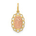 14K Two-tone Gold Guadalupe Pendant - (B14-316) 14K Two-tone Gold Guadalupe Pendant - (B14-316)