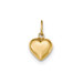 14K Yellow Gold Polished Puffed Heart Pendant - (B14-368)