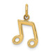 14K Yellow Gold Musical Note Charm - (A82-809)