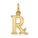 14K Yellow Gold Prescription Symbol RX Charm - (A83-194) 14K Yellow Gold Prescription Symbol RX Charm - (A83-194)
