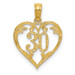 14K Yellow Gold 30 in Heart Cut-out Pendant - (A83-371) 14K Yellow Gold 30 in Heart Cut-out Pendant - (A83-371)