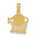 14K Yellow Gold Basketball In Net Pendant - (A83-544) 14K Yellow Gold Basketball In Net Pendant - (A83-544)