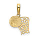 14K Yellow Gold Basketball Hoop and Ball Pendant - (A83-555) 14K Yellow Gold Basketball Hoop and Ball Pendant - (A83-555)