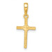 14K Yellow Gold Polished Cross Charm 22mm length - (A83-650) 14K Yellow Gold Polished Cross Charm 22mm length - (A83-650)