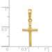 14K Yellow Gold Polished Cross Charm 22mm length - (A83-650) 14K Yellow Gold Polished Cross Charm 22mm length - (A83-650)