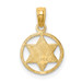 14K Yellow Gold Star of David In Circle Frame Pendant - (A83-721) 14K Yellow Gold Star of David In Circle Frame Pendant - (A83-721)