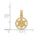 14K Yellow Gold Star of David In Circle Frame Pendant - (A83-721) 14K Yellow Gold Star of David In Circle Frame Pendant - (A83-721)