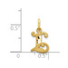14K Yellow Gold Initial Letter L Charm Pendant - (A83-742)