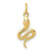 14K Yellow Gold Solid Polished Snake Charm - (A84-687)