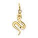 14K Yellow Gold Solid Polished Snake Charm - (A84-687)