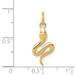 14K Yellow Gold Solid Polished Snake Charm - (A84-687)