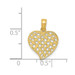 14K Yellow Gold Basket Weave Heart Pendant - (A84-794) 14K Yellow Gold Basket Weave Heart Pendant - (A84-794)