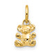 14K Yellow Gold Polished Teddy Bear Charm - (A84-820) 14K Yellow Gold Polished Teddy Bear Charm - (A84-820)