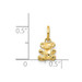 14K Yellow Gold Polished Teddy Bear Charm - (A84-820) 14K Yellow Gold Polished Teddy Bear Charm - (A84-820)
