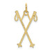 14K Yellow Gold Ski Poles Charm - (A85-369) 14K Yellow Gold Ski Poles Charm - (A85-369)