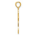 14K Yellow Gold Polished Cross with Lace Center & Arrow Tips Pendant - (A85-586) 14K Yellow Gold Polished Cross with Lace Center & Arrow Tips Pendant - (A85-586)