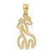 14K Yellow Gold Polished Interlocking Giraffes Pendant - (A85-922) 14K Yellow Gold Polished Interlocking Giraffes Pendant - (A85-922)