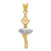 14K Yellow Gold & White Rhodium Moveable Dancer Pendant - (A85-927)
