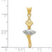 14K Yellow Gold & White Rhodium Moveable Dancer Pendant - (A85-927)