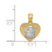 14K Two-tone Gold Two-tone Polished Guardian Angel In Heart Pendant - (A85-984) 14K Two-tone Gold Two-tone Polished Guardian Angel In Heart Pendant - (A85-984)