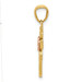14k Yellow & Rose Gold Polished Diamond-cut Cross Flower Pendant - (A86-153)