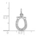 14K White Gold Solid Polished Horseshoe Charm - (A86-166)