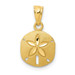 14K Yellow Gold Satin Diamond-cut Sand Dollar Pendant - (A86-229) 14K Yellow Gold Satin Diamond-cut Sand Dollar Pendant - (A86-229)