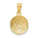 14K Yellow Gold Satin Diamond-cut Sand Dollar Pendant - (A86-229) 14K Yellow Gold Satin Diamond-cut Sand Dollar Pendant - (A86-229)
