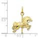 10K Yellow Gold Solid Satin Carousel Horse Charm - (A86-656)