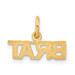 14K Yellow Gold Polished Brat Charm - (A86-763)