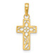 14K Yellow Gold Diamond-cut Filigree Cross Pendant 24mm length - (A86-909) 14K Yellow Gold Diamond-cut Filigree Cross Pendant 24mm length - (A86-909)