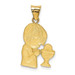 14K Yellow Gold Two-tone Satin & Polished Diamond-cut Boy Communion Pendant - (A87-337) 14K Yellow Gold Two-tone Satin & Polished Diamond-cut Boy Communion Pendant - (A87-337)