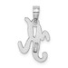 10K White Gold Polished K Script Initial Charm Pendant - (A88-693)