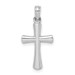 10K White Gold Polished Beveled Cross With Round Tips Charm Pendant - (A88-898) 10K White Gold Polished Beveled Cross With Round Tips Charm Pendant - (A88-898)
