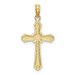 10K Yellow Gold Diamond-cut Marquis Shape Cross Charm Pendant - (A88-918) 10K Yellow Gold Diamond-cut Marquis Shape Cross Charm Pendant - (A88-918)