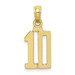 10K Yellow Gold Number 10 Pendant - (A88-924) 10K Yellow Gold Number 10 Pendant - (A88-924)