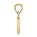 14K Yellow Gold Polished W Block Initial Charm Pendant - (A90-429)