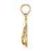 14K Yellow Gold 3-D Captiva Flip-Flop Charm Pendant - (A90-455)