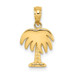 14K Yellow Gold Charleston Palm Tree Charm Pendant - (A92-336) 14K Yellow Gold Charleston Palm Tree Charm Pendant - (A92-336)