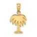 14K Yellow Gold Charleston Palm Tree Charm Pendant - (A92-336) 14K Yellow Gold Charleston Palm Tree Charm Pendant - (A92-336)