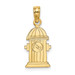 14K Yellow Gold Polished and Engraved Fire Hydrant Charm Pendant - (A93-656) 14K Yellow Gold Polished and Engraved Fire Hydrant Charm Pendant - (A93-656)