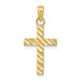 14K Yellow Gold Diamond-cut Cross Pendant - (A93-887) 14K Yellow Gold Diamond-cut Cross Pendant - (A93-887)