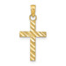14K Yellow Gold Diamond-cut Cross Pendant - (A93-887) 14K Yellow Gold Diamond-cut Cross Pendant - (A93-887)