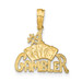 14K Yellow Gold Gambler With Cards Pendant - (A93-923)