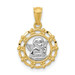 14K Yellow Gold Two-tone Framed Cherub Pendant - (A98-258) 14K Yellow Gold Two-tone Framed Cherub Pendant - (A98-258)