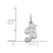 14K White Gold Initial Letter B Charm Pendant - (A98-481)
