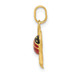 14K Yellow Gold Enameled Ladybug In Heart Charm Pendant - (A98-682) 14K Yellow Gold Enameled Ladybug In Heart Charm Pendant - (A98-682)
