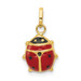 14K Yellow Gold Red Enameled Ladybug Charm - (A98-852) 14K Yellow Gold Red Enameled Ladybug Charm - (A98-852)
