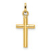 14K Yellow Gold Hollow Cross Pendant 22mm length - (B11-430) 14K Yellow Gold Hollow Cross Pendant 22mm length - (B11-430)
